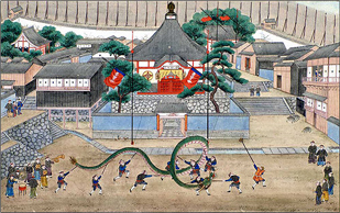 唐館図（龍踊図）