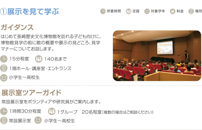 博物館でおこなうプログラム